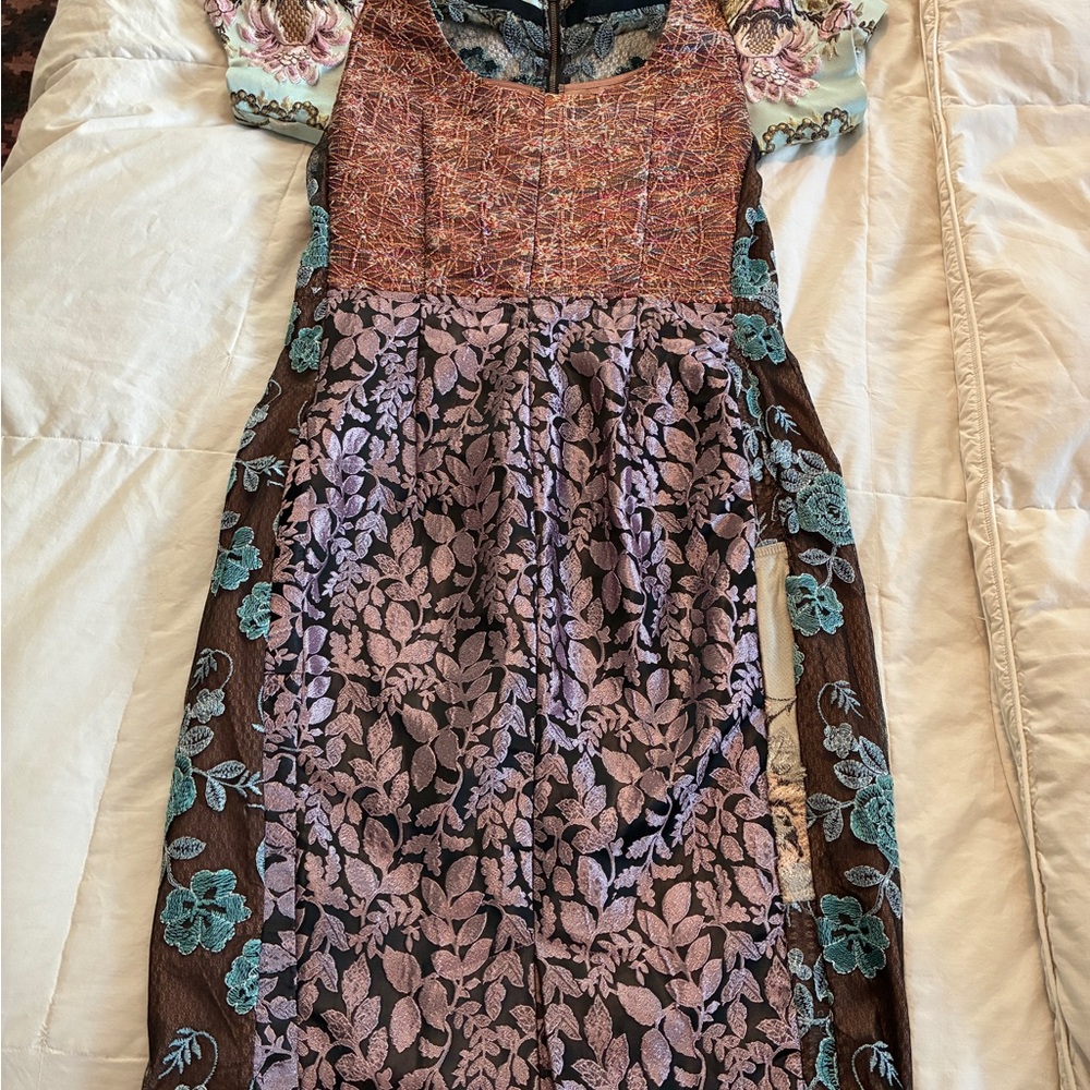 Floral Patchwork Dress Byron Lars - Picture 2 of 6